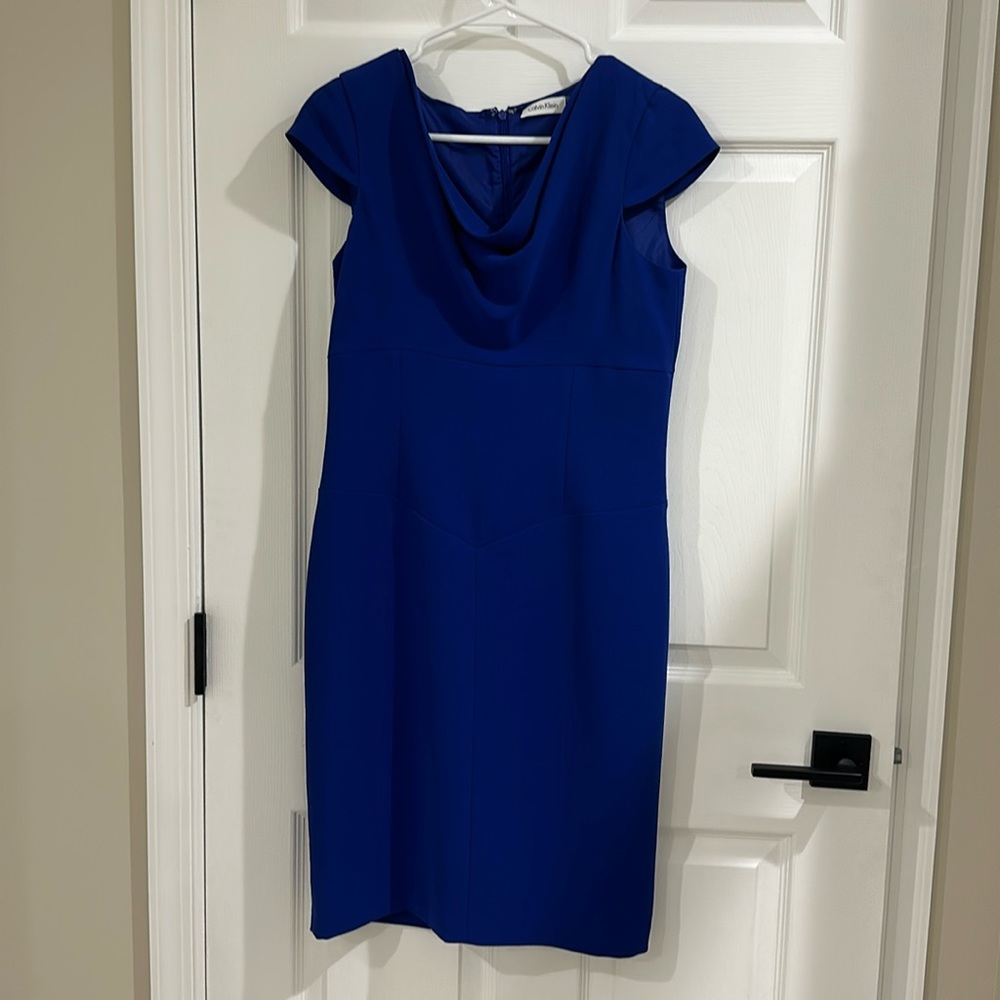 Calvin Klein size 6 blue dress